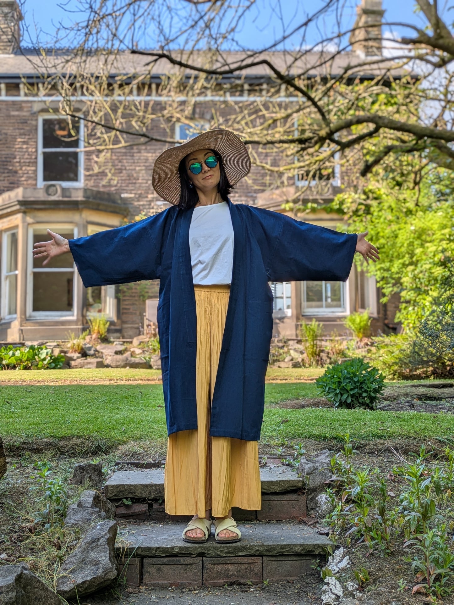 Indigo Hanten Long Jacket by Ise Momen image 3