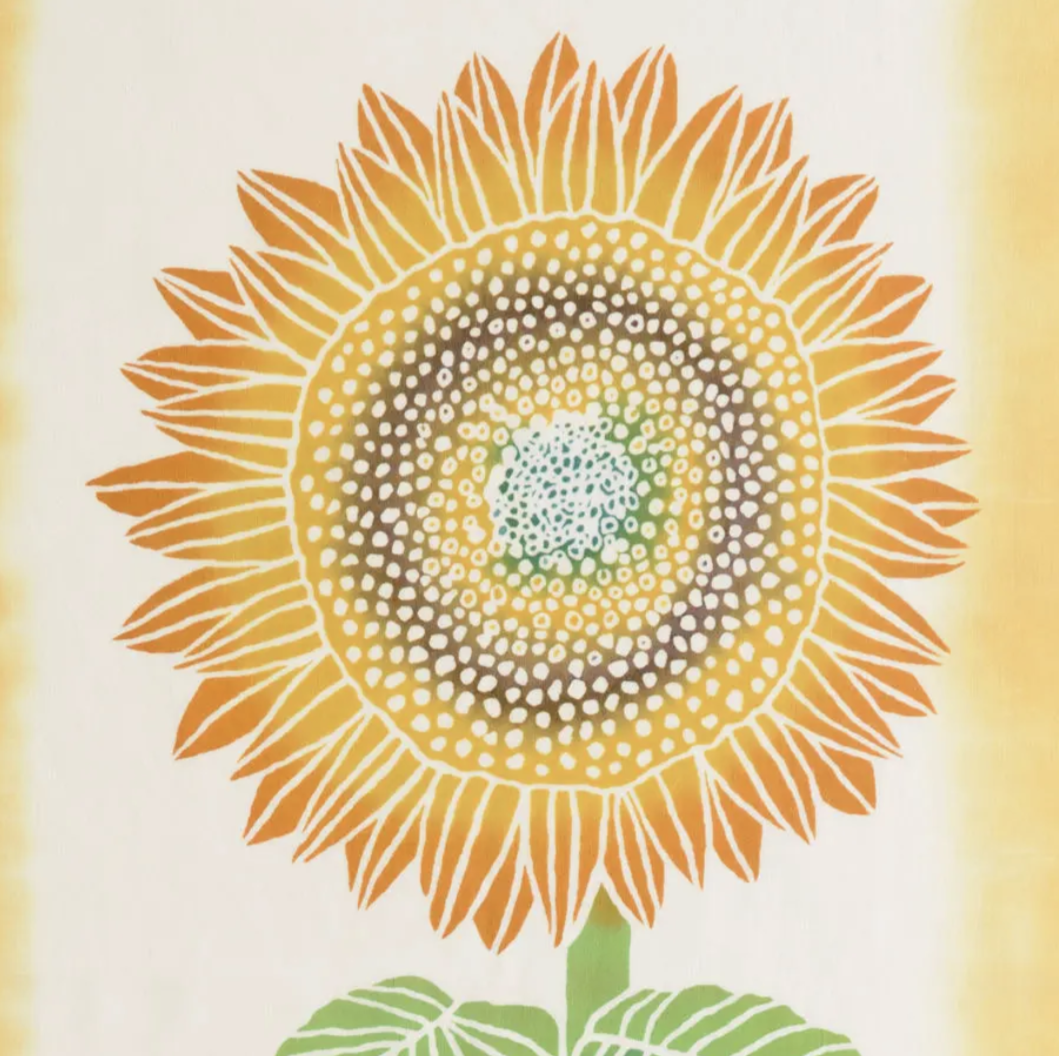 Nijiyura Chusen Tenugui Cloth - Himawari (sunflower) image 1