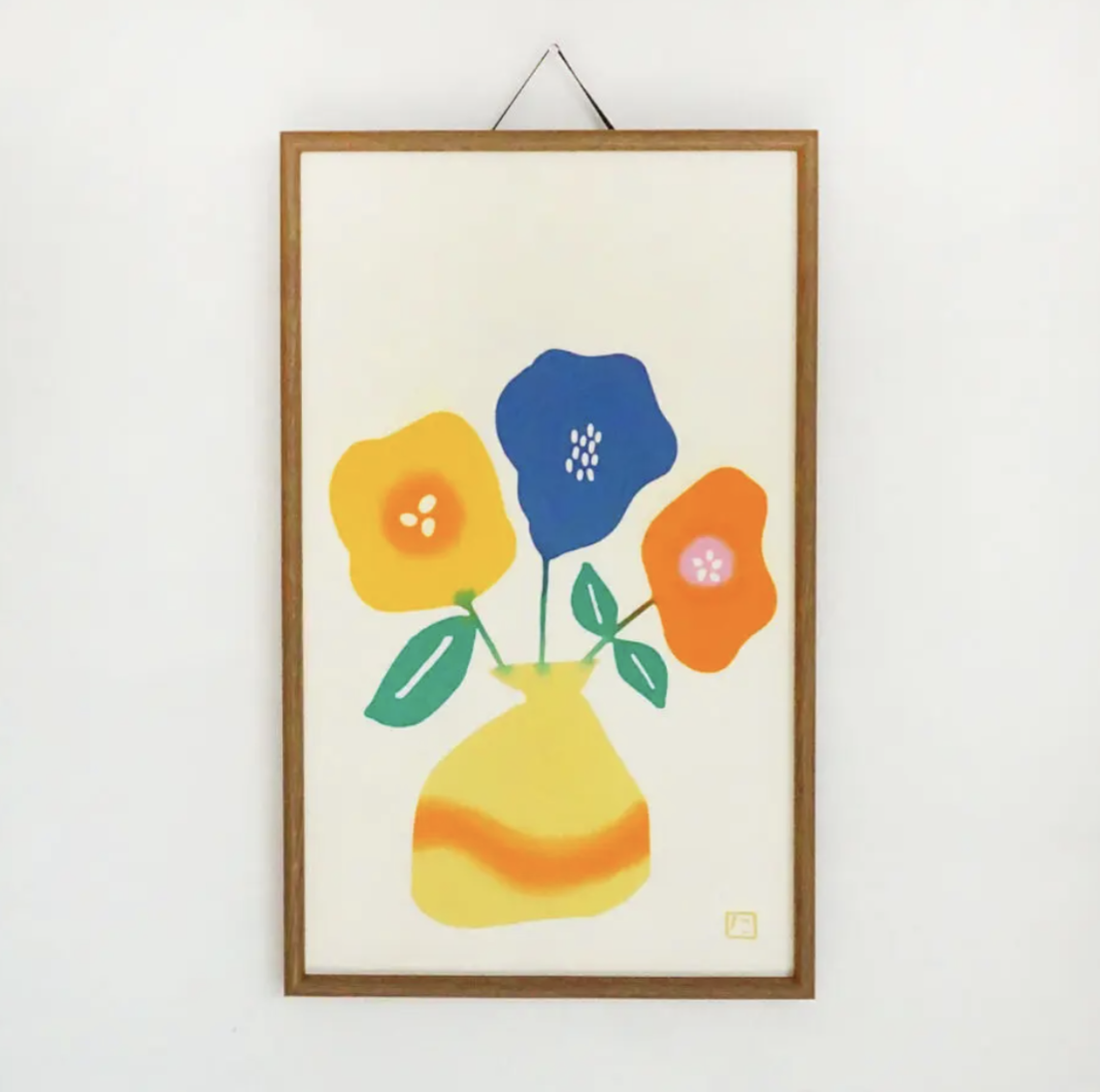 Nijiyura Chusen Tenugui Cloth - Flower Vase