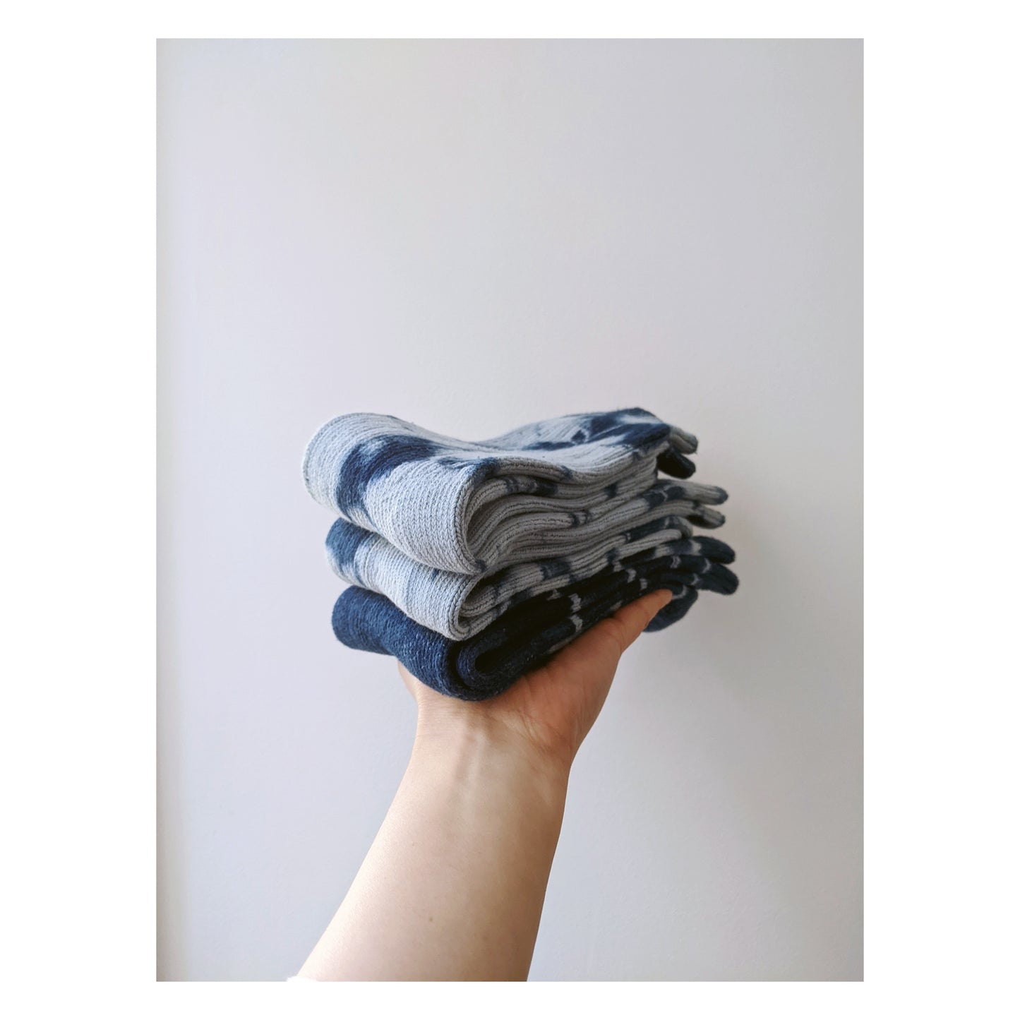 Organic Cotton Socks Hand Dyed with Japanese Indigo image
