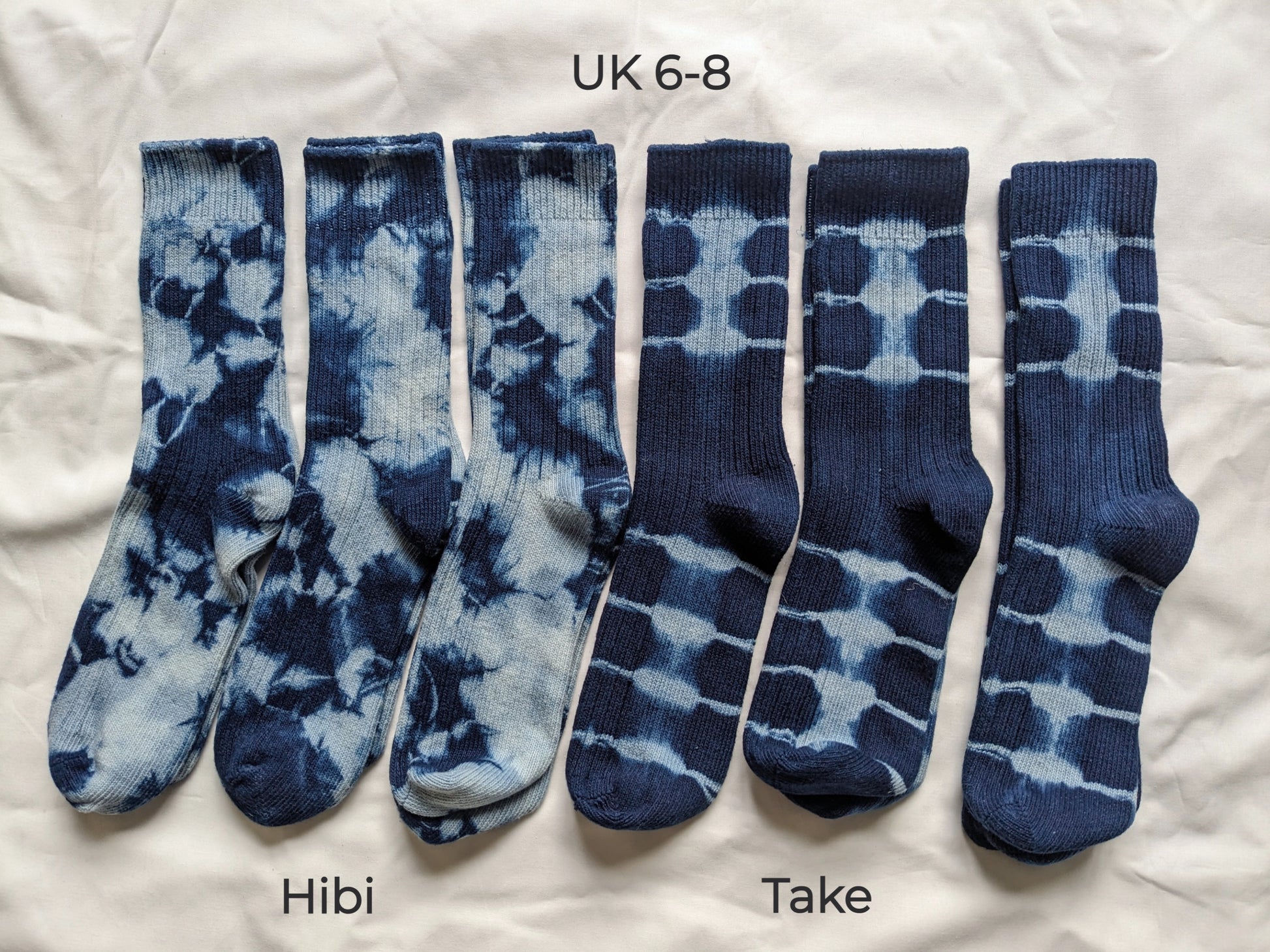 Organic Cotton Socks Hand Dyed with Japanese Indigo image