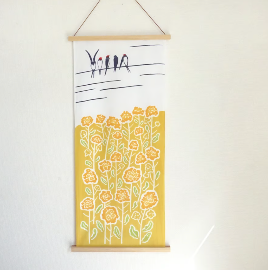 Nijiyura Chusen Tenugui Cloth - The Arrival of Spring