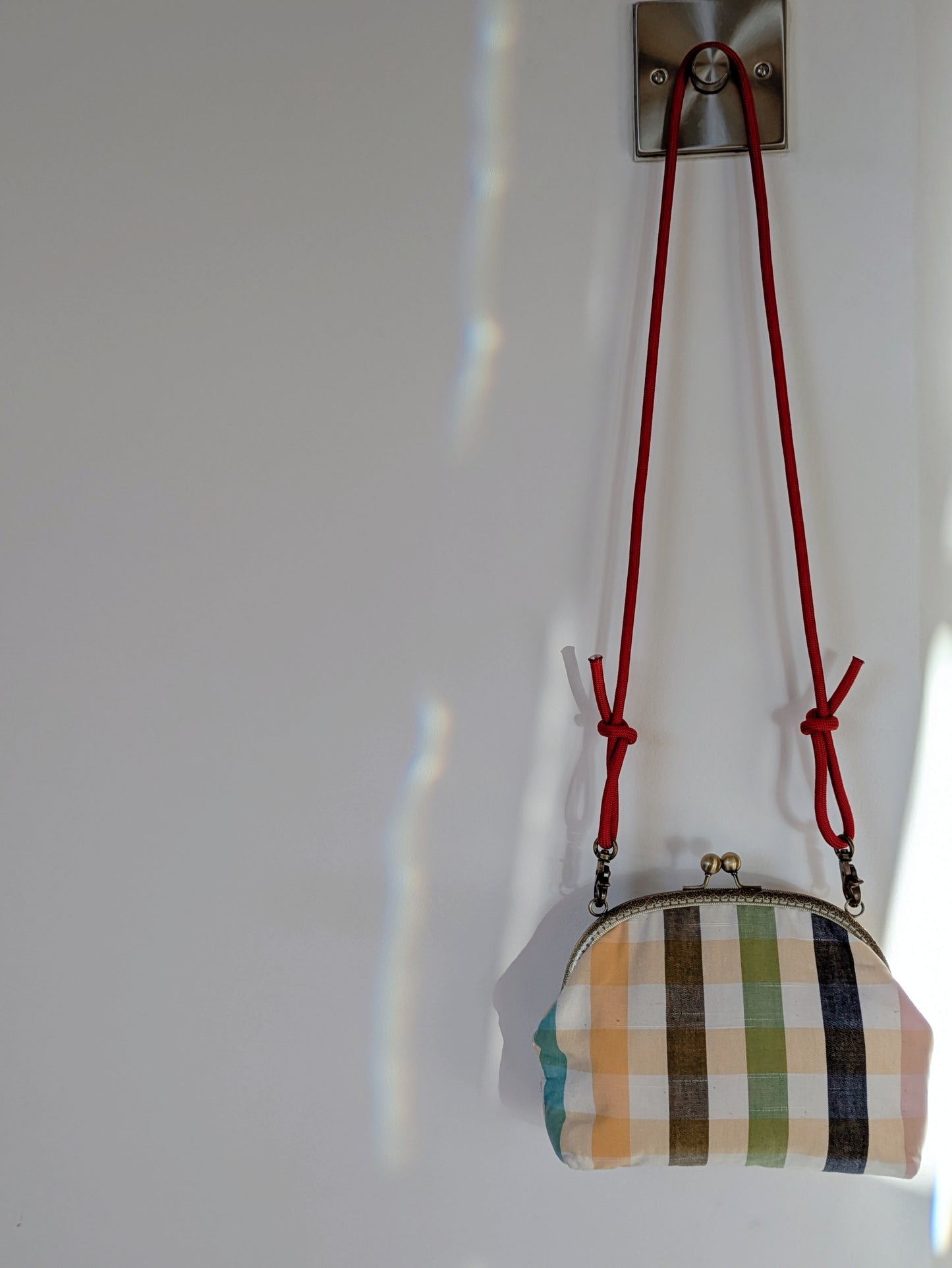 Gamaguchi Kiss-Lock Shoulder Bag -Yellow/Pink image 4