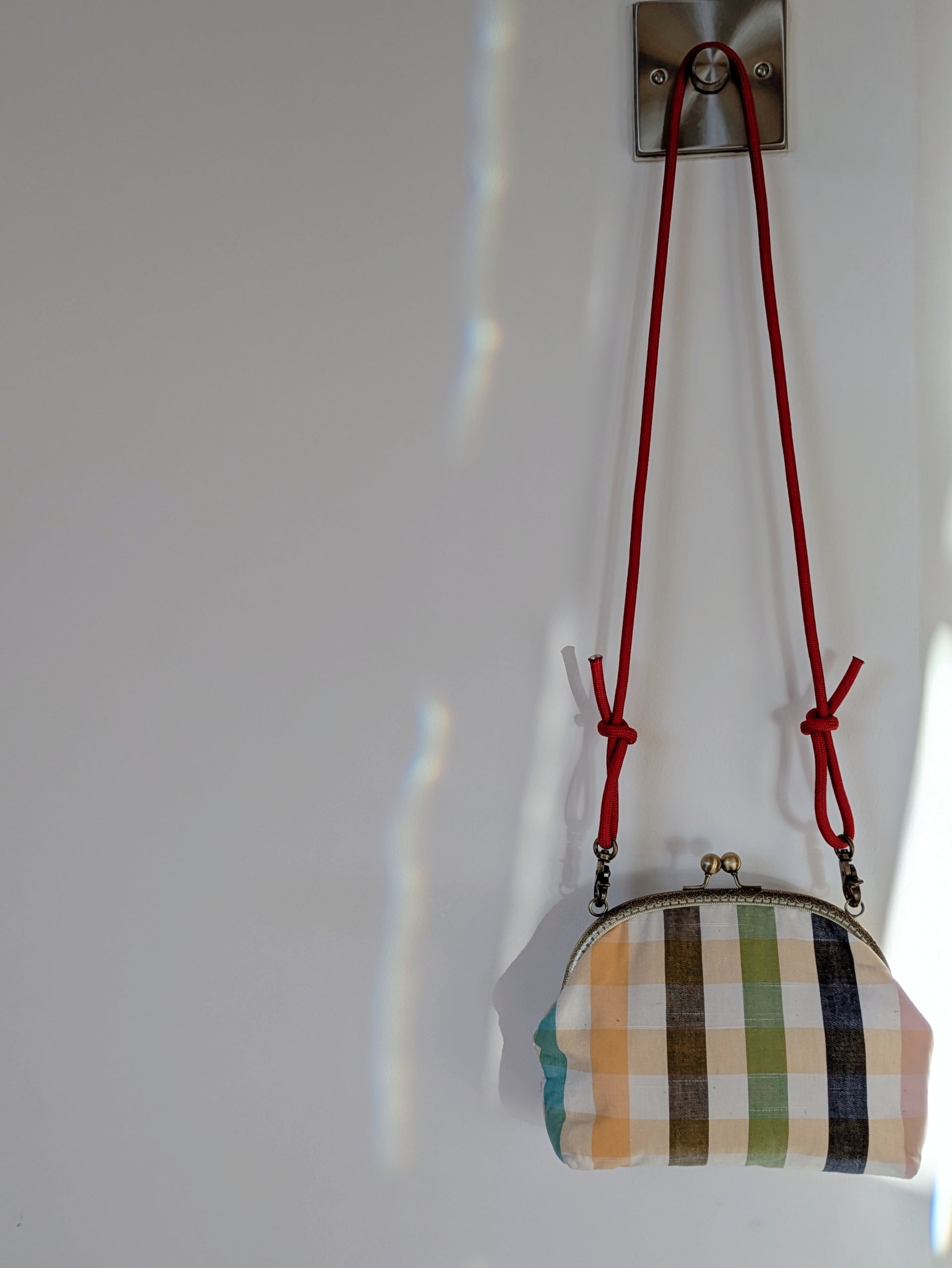 Gamaguchi Kiss-Lock Shoulder Bag -Yellow/Pink image 4