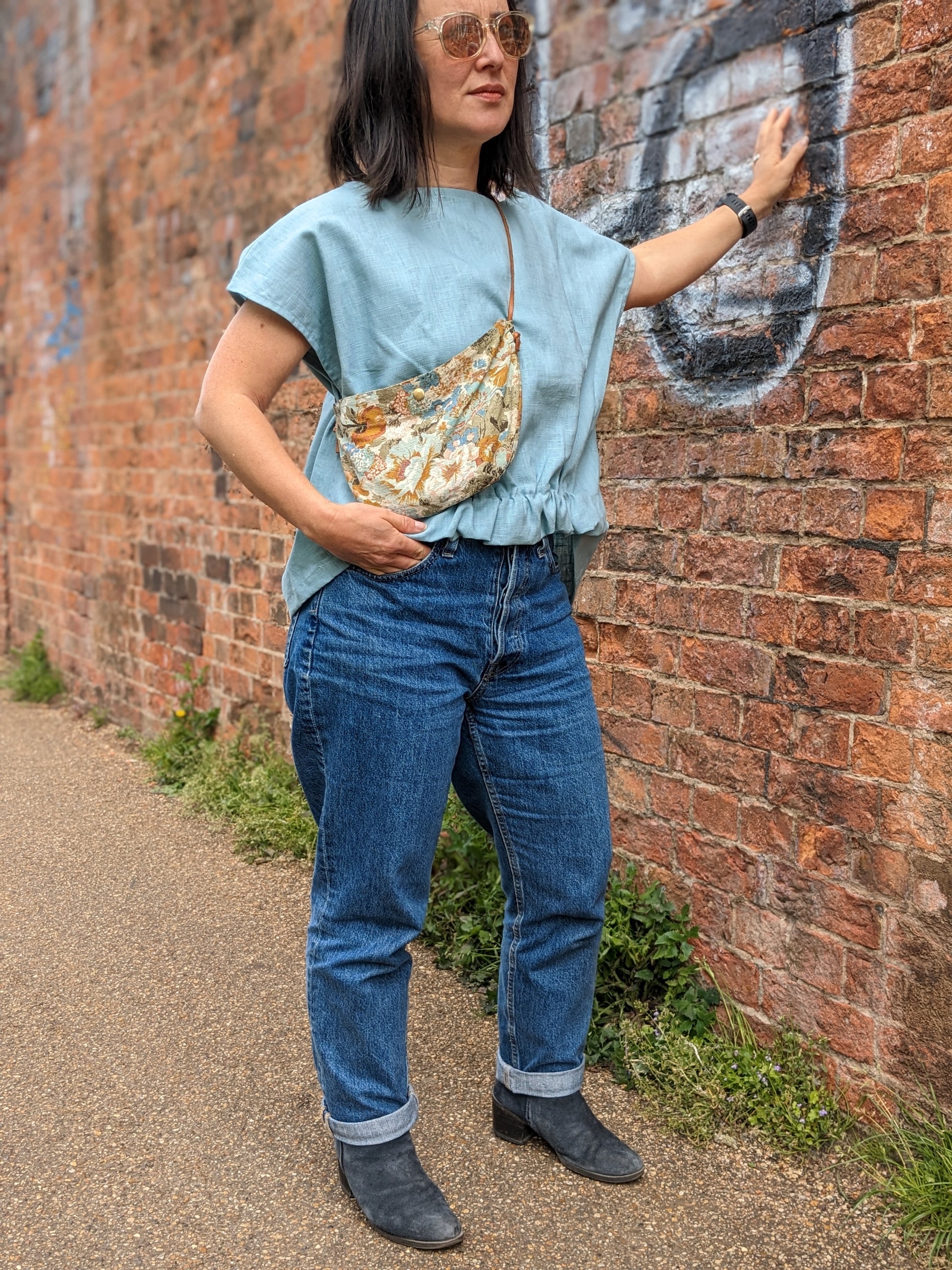 Linen Batwing Sleeve Shirt image 11