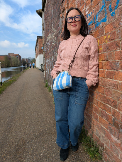Gamaguchi Kiss-Lock Shoulder Bag - Light Blue image 4