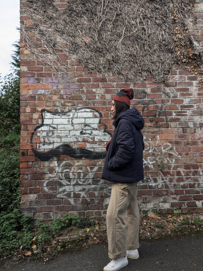 Organic Cotton Beanie Hand-Shibori-Dyed with Natural Indigo image 11