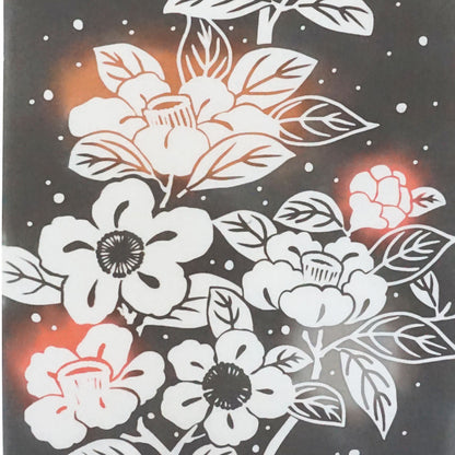 Nijiyura Chusen Tenugui Cloth - Winter Camellia image 1