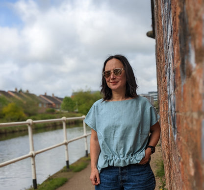 Linen Batwing Sleeve Shirt image 9