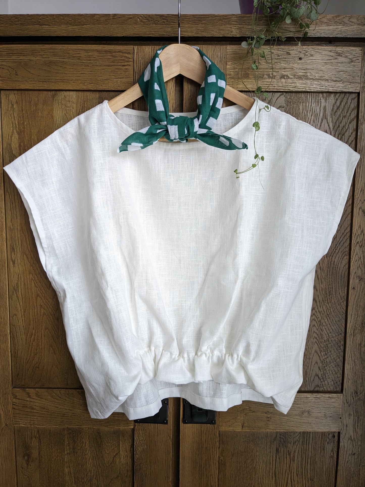 Linen Batwing Sleeve Shirt image 5