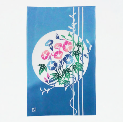 Nijiyura Chusen Tenugui Cloth - Asagao Morning Glory 