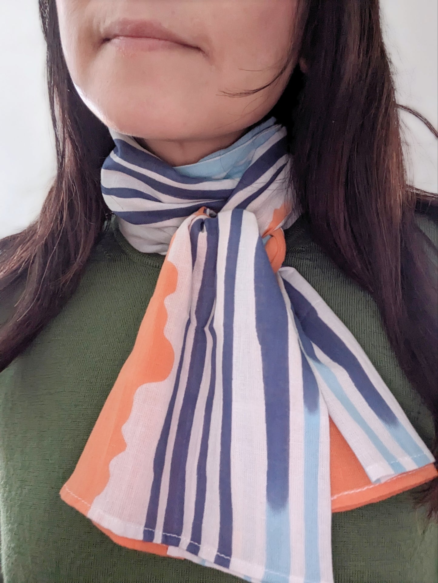 Nijiyura Chusen Gauze Tenugui Scarf - Sunset soft