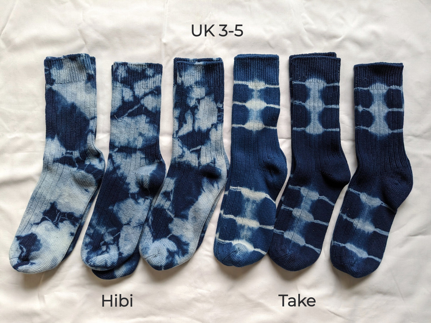 Organic Cotton Socks Hand Dyed with Japanese Indigo image 