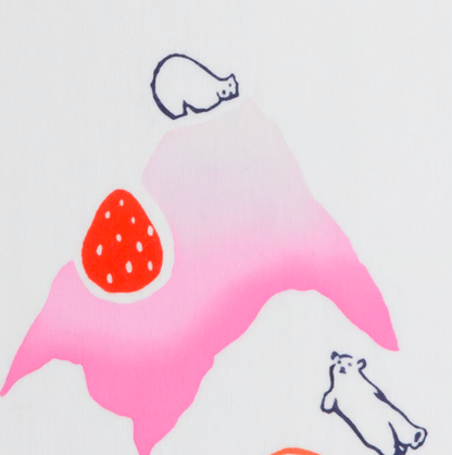 Nijiyura Chusen Tenugui Cloth - Kakigori strawberry