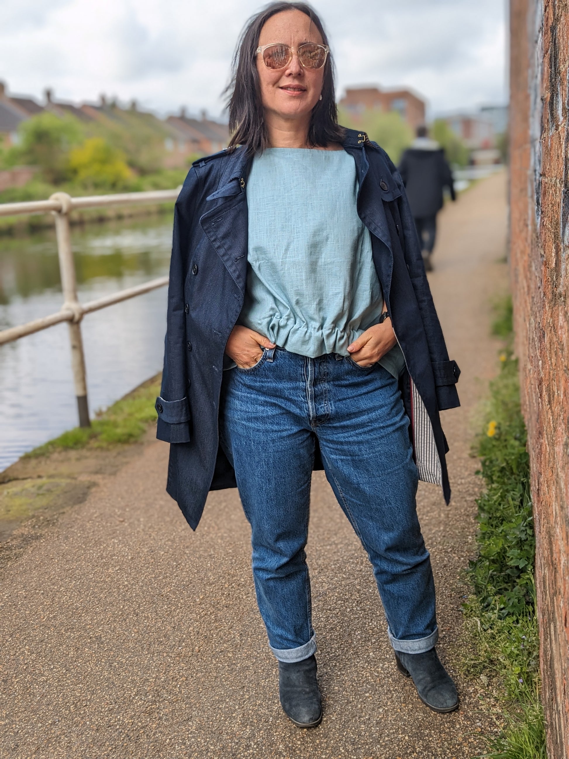 Linen Batwing Sleeve Shirt image 10