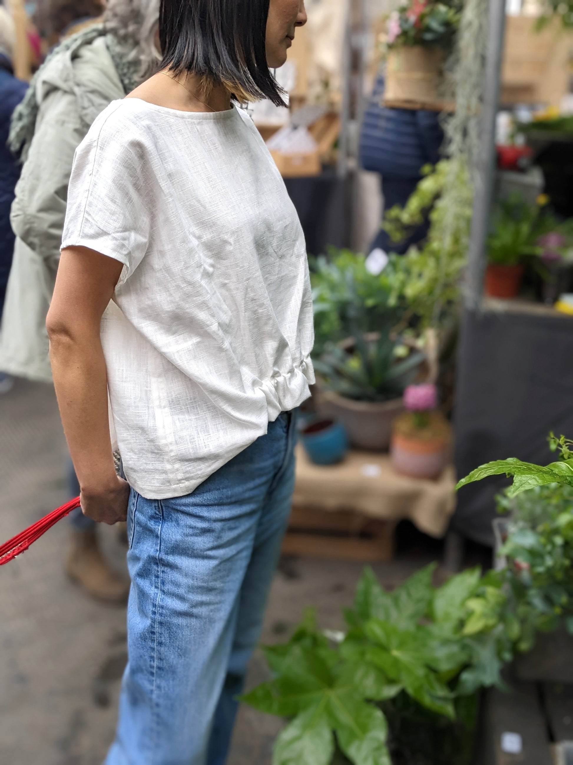 Linen Batwing Sleeve Shirt image 2