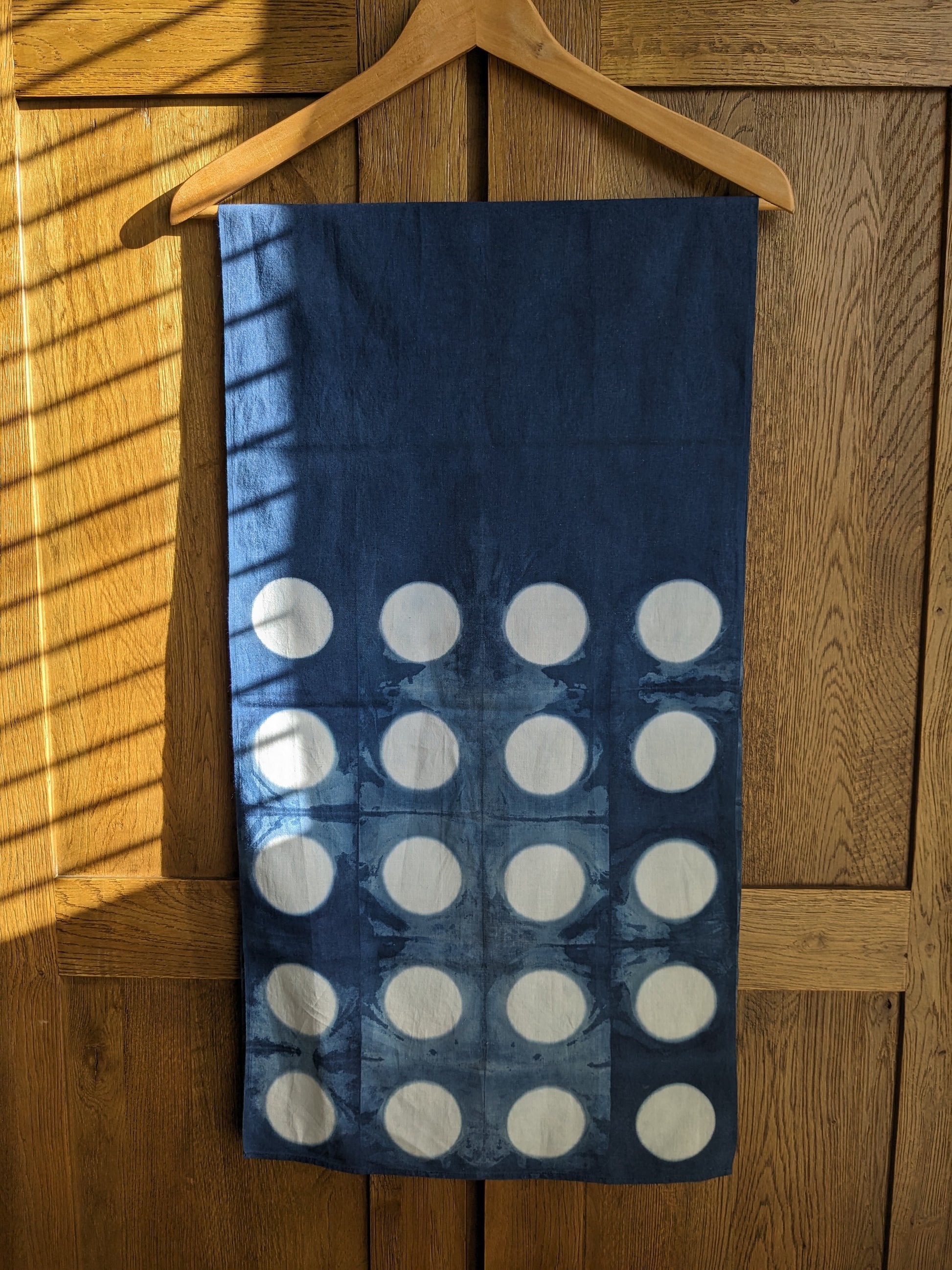 Maru Japanese Indigo Hand-Dyed Scarf image 1