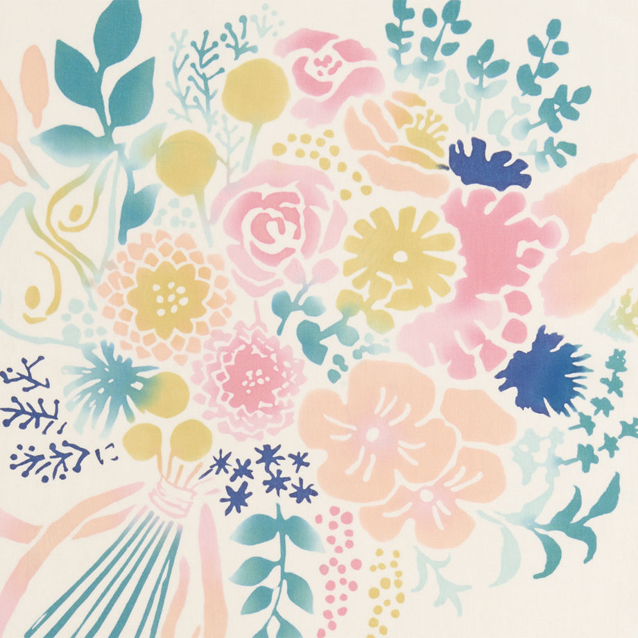 Nijiyura Chusen Tenugui Cloth - Bouquet image 2