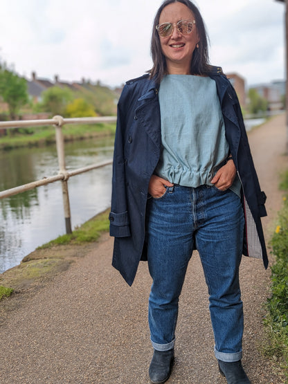 Linen Batwing Sleeve Shirt image 12