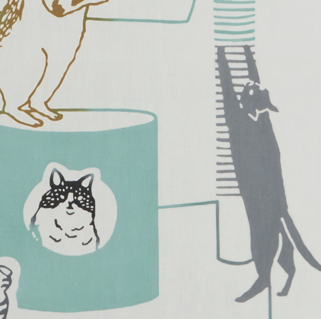 Nijiyura Chusen Tenugui Cloth - Cat Tower image 4