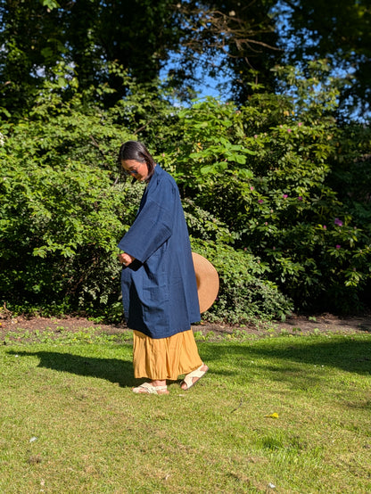 Indigo Hanten Long Jacket by Ise Momen image 2