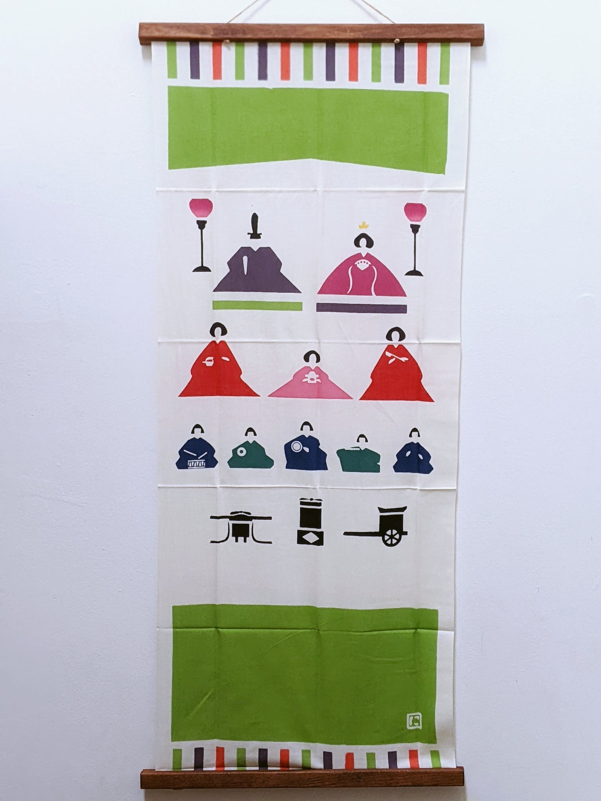 Nijiyura Chusen Tenugui Cloth - Ohinasama image 1
