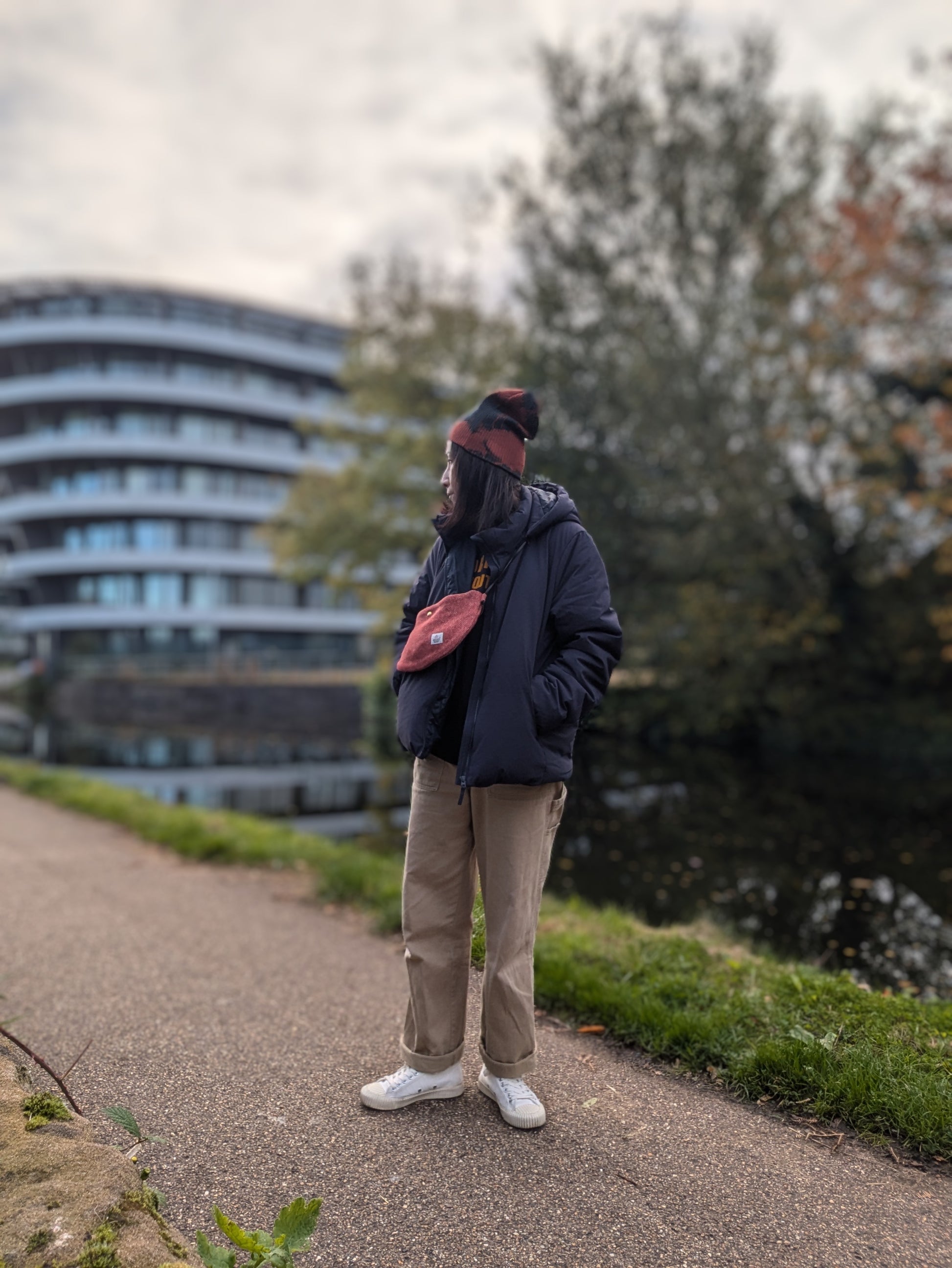 Organic Cotton Beanie Hand-Shibori-Dyed with Natural Indigo image 10
