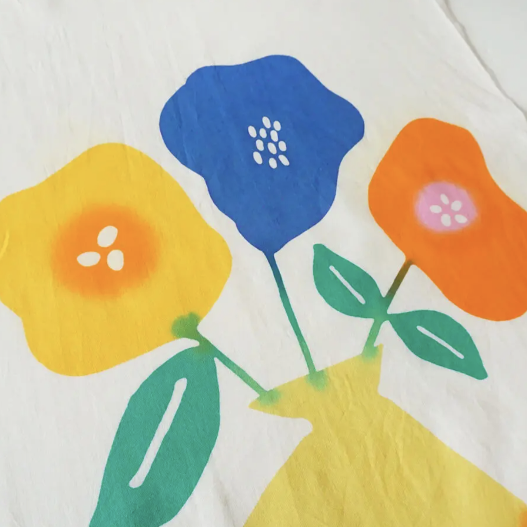 Nijiyura Chusen Tenugui Cloth - Flower Vase