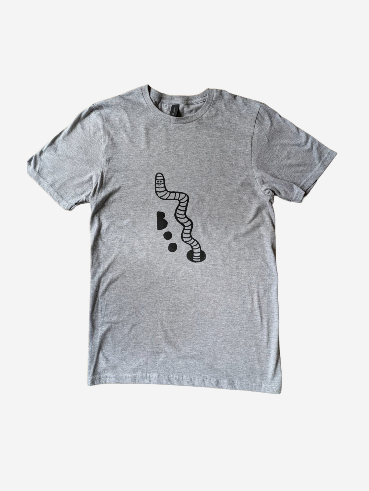 Worm Boo Halloween Grey T-shirt