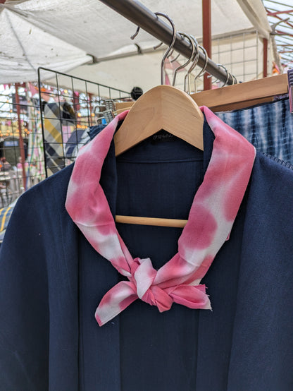 tenugui scarf with indigo hanten jacket